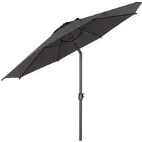 Siena Garden Isa Mittelstockschirm Ø300 cm - anthrazit - Sonnenschirm mit Kurbel und 2-geteiltem Schirmstock für einfache Bedienung, stabiler Ø48 mm Mast, ideal zum Schutz vor tiefstehender Sonne.