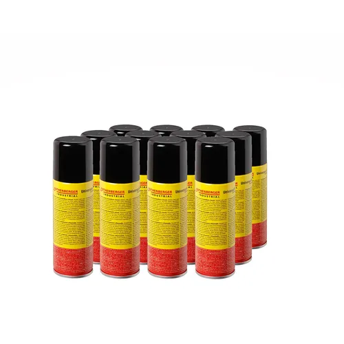 ROTHENBERGER Industrial Nachfüllgas 12x100 ml - Gaskartuschen für Feuerzeuge und Mikrolötgeräte, inkl. 5 Adapter für vielseitige Anwendung und hohe Reinheit mit 84% Butan.