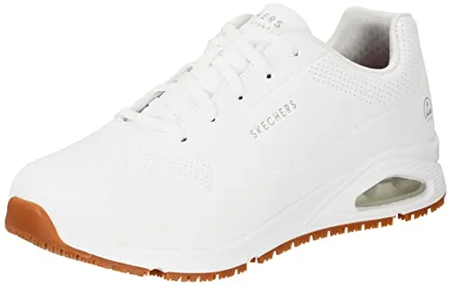 Skechers Herren 200054ec Wht Sneaker - Herren-Sneaker mit rutschfester Traktions-Laufsohle und luftgekühlter Innensohle aus Memory-Schaum für höchsten Komfort und optimale Unterstützung.