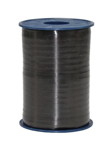 PRÄSENT C.E. PATTBERG Geschenkband schwarz, 500 Meter Ringelband 5 mm zum Basteln, Dekorieren & Verpacken von Geschenken zu jedem Anlass
