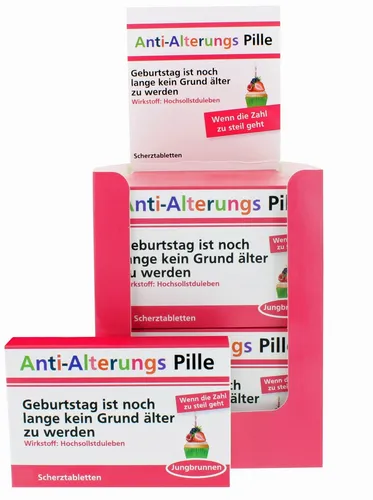 Trendimport Scherztabletten lustig Anti Alterungs Pille 22g in pink von Trend Import GmbH