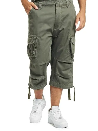 Brandit Urban Legend 3/4 Shorts in Olive, Größe: 3XL - Herren-Shorts im Vintage-Style mit Knienähten und Kordelzug, perfekt für einen lässigen, sportlichen Look und hohen Tragekomfort.