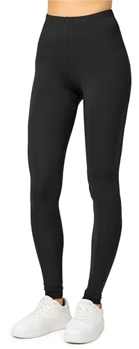 Merry Style Damen Lange Leggings aus Viskose MS10-143 (Schwarz, 4XL)