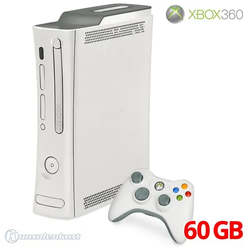 Xbox 360 Konsole 60GB weiß + Original Controller + Zub. mit HDMI