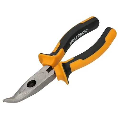 Zange gebogene Mündung 150 mm Stahl DIN 5745 Zange Gebogene Spitze, lange gebogene Mündung,