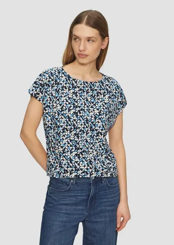 s.Oliver Kurzarmshirt T-Shirt T-Shirt aus Viskosestretch im Relaxed Fit