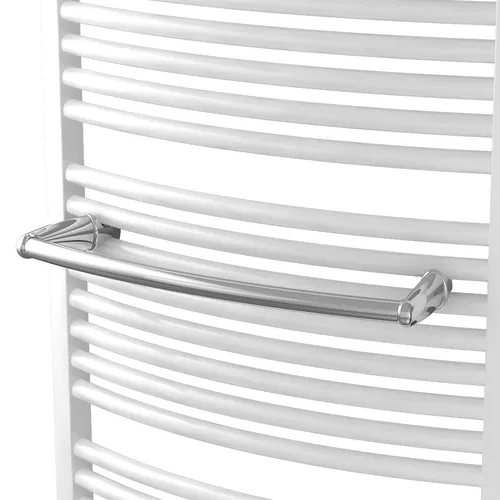 XIMAX Handtuchstange Design gebogen 460 mm für Badheizkörper - Weiß - Handtuchhalter, elegantes gebogenes Design für eine stilvolle Badgestaltung und optimale Handtuchaufbewahrung.