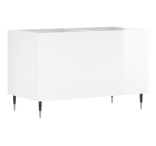 vidaXL Media-Regal Plattenschrank Hochglanz-Weiß von vidaXL