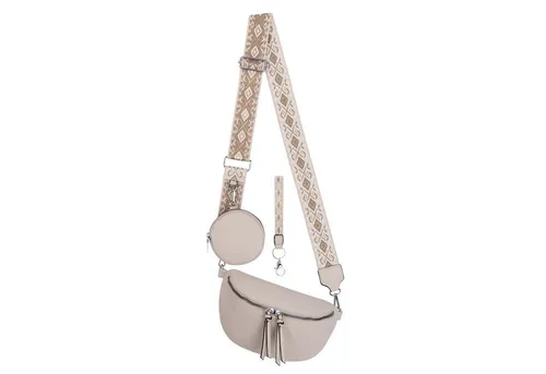 EAAKIE Gürteltasche Bauchtasche Umhängetasche Crossbody-Bag Kunstleder Italy-Design, als Schultertasche, CrossOver, Umhängetasche tragbar