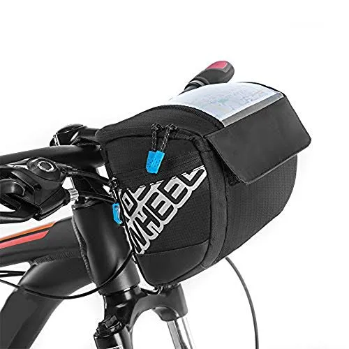 Do-Cooler Lenkertasche für Fahrrad, wasserdicht, 3 l, mit Touchscreen-Abdeckung aus PVC, Tasche für Fahrradkorb mit großer Kapazität, Lenkertaschen, verschleißfest, langlebig, leicht zu reinigen