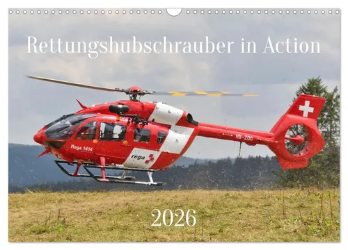 Rettungshubschrauber in Action 2026 | Wandkalender von Matthias Merz - Kalender im DIN A3 Format, zeigt die spannende Welt der Luftrettung mit beeindruckenden Bildern und technischen Details. Ideal für Technikliebhaber!