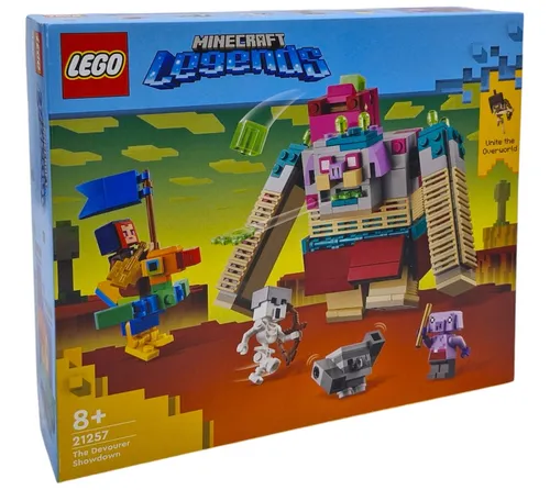 LEGO Minecraft Legends Showdown mit dem Verschlinger - Action-Spielzeug für kreative Rollenspiele, inklusive authentischen Funktionen und Figuren für Kinder ab 8 Jahren