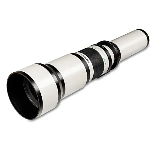Walimex Pro 650-1300mm 1:8-16 Teleobjektiv für Canon RF - Objektiv für Canon RF, ideal für Astro- und Tierfotografie mit Naheinstellgrenze von 5 Metern. Manuelle Fokussierung und Innenfokussierung für präzise Aufnahmen.