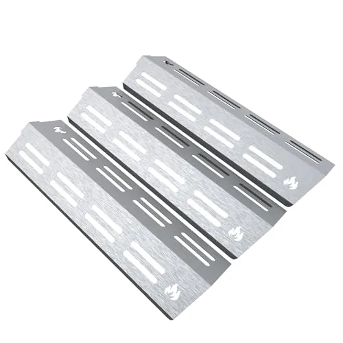 teileplus24 BR17-3-SM Gasgrill Edelstahl Brennerabdeckung kompatibel mit Enders Colorado 4 | Flavorizer Bars | Passgenau | Rostfrei | Brennerschutz