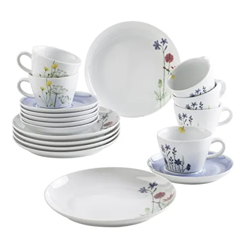 KAHLA Five Senses Wildblume Kaffeeservice 18tlg. in blau von Kahla