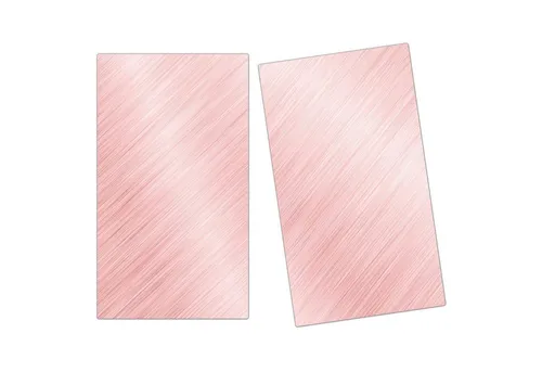 Primedeco Herd-Abdeckplatte Herdabdeckplatte Spritzschutz aus Glas Rosa Hintergrund, Glas, (2 tlg)