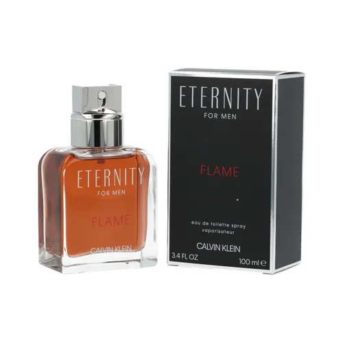 Calvin Klein Eternity Flame for Men Eau de Toilette 100 ml - Herrendüfte mit eleganter Ausstrahlung, ein klassischer Duft seit 2019 mit ananasfrischer Kopfnote und einer warmen Basis aus Ladanharz, Ambra und Leder.