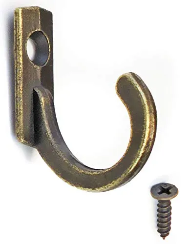 Fuxxer 10x Mini Eisenhaken, Metall-Bilder-Haken, Antik Messing Bronze Design, 23mm