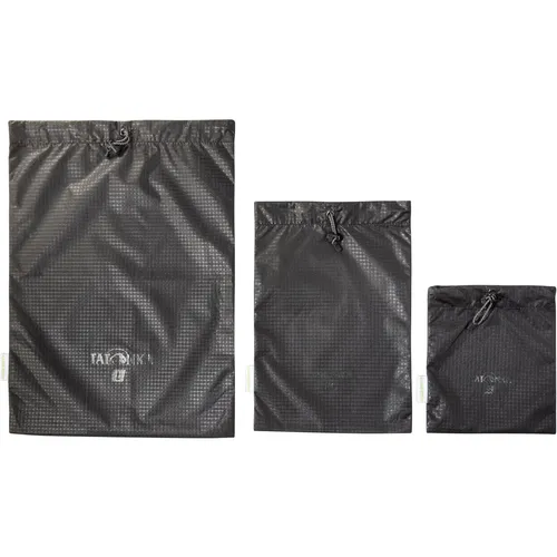 Tatonka Stuff Sack Set III black (040) - Praktisches 3er-Set aus leichten, wasserabweisenden Packbeuteln in verschiedenen Größen, ideal für Reisen und umweltfreundlich durch 40% Recycling-Anteil.