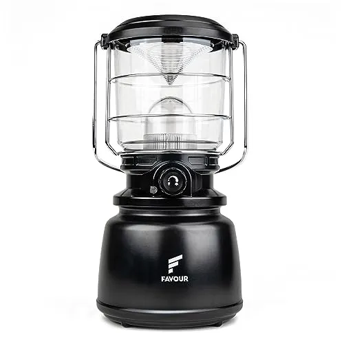 Favour LED Laterne Outdoor Lampe hell 1300 Lumen | Camping Lampe, IP64 wasserdicht, stoßfest | Camping Licht stufenlos dimmbar, Farbtemperatur variabel warmweiß bis kaltweiß, Batteriebetrieb