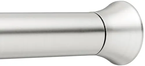 Amazon Basics Verstellbare Duschvorhang-Spannstange, 107 bis 185 cm, Nickel
