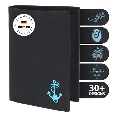 Oxmox Geldbörse New Cryptan RFID Protect Freedom Anchor Print - Elegante Kombibörse mit RFID-Schutz, ideal für Damen und Herren. Bietet ausreichend Platz für Karten und Scheine, perfekt für den täglichen Einsatz und die Handtasche.