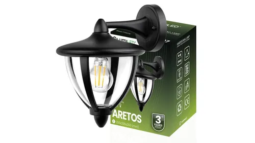 Lampa Ogrodowa Elewacyjna E27 LED Latarnia ARETOS LUMILED - Elegante LED-Gartenlampe mit E27-Sockel, energieeffizient und perfekt für die stimmungsvolle Beleuchtung im Außenbereich.