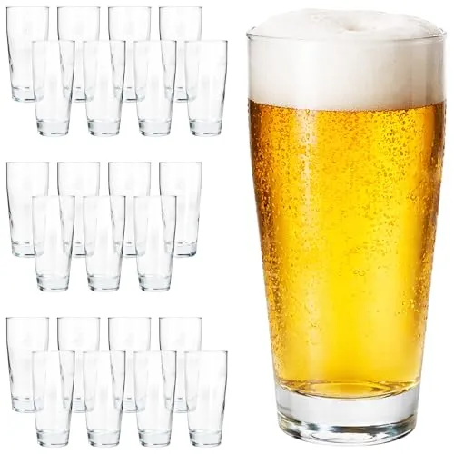 MamboCat Bierglas 24er Set Willibecher 0,2 L - Hochwertiges 24er Set Biergläser, ideal für gesellige Abende. Die geeichten Gläser bieten eine optimale Füllmenge und sind perfekt für jedes Getränk geeignet. Robust und spülmaschinenfest, für den täglichen Einsatz.