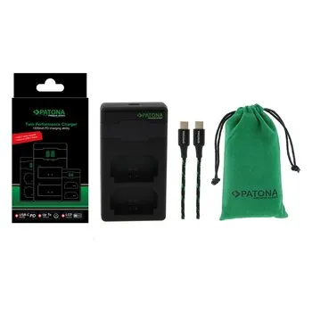 PATONA NP-FZ100 PD-Performance Akku-Ladegerät - Ladegeräte für Kamera & Camcorder - USB-C Mini Dual LCD mit PD/QC Fähigkeit für blitzschnelles Laden, ideal für Fotografen unterwegs.
