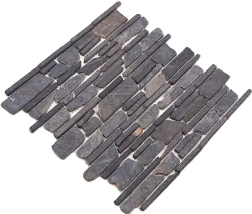 Mosaik Fliese Marmor Naturstein grau anthrazit - schwarz (imprägniert) Brickmosaik WAND BAD WC DUSCHE KÜCHE FLIESENSPIEGEL THEKENVERKLEIDUNG BADEWANNENVERKLEIDUNG Mosaikmatte Mosaikplatte