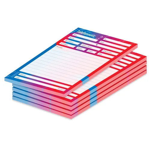 PRICARO Telefon-Notizblock A5 Technik 5 Stück 50 Blatt Gesprächsnotiz