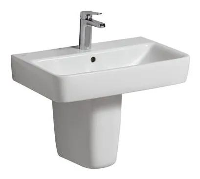 Geberit Renova Compact Halbsäule 296250000, Badkeramik in Weiß