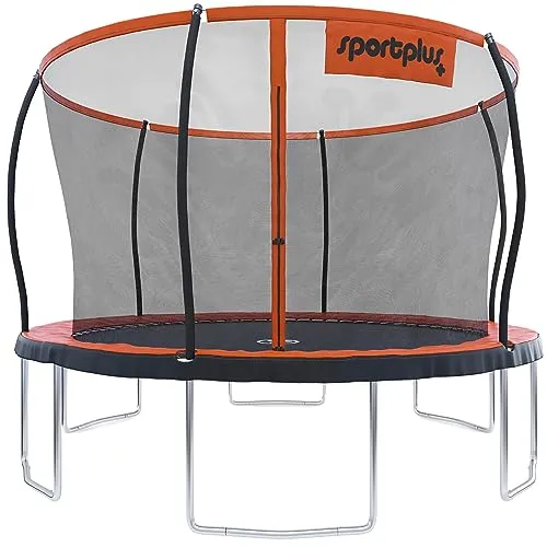 SportPlus Gartentrampolin SP-T-366, Ø 366 cm - Trampolin für den Außenbereich, bis 150 kg belastbar, mit wetterbeständigem Stahlrahmen und strapazierfähigem Sprungtuch für sicheren Sprungspaß.