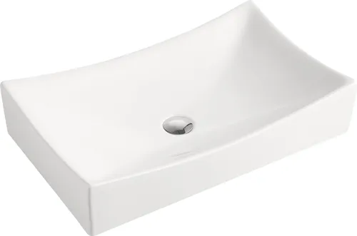 Beitz & Walz AqvaCeramica Aufsatzbecken eckig 650 x 390 mm weiß