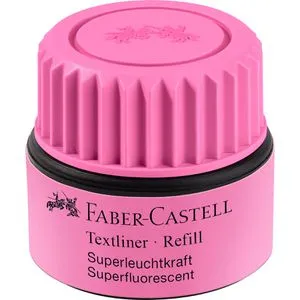 FABER-CASTELL 154928 - Textmarker Refill, pink, für Textliner 1543/1546/1548, umweltfreundliche Tinte und mehrfach nachfüllbar