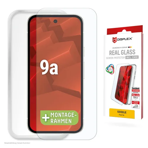 DISPLEX Panzerglas (10H) + Schutzhülle für Google Pixel 9a von Displex