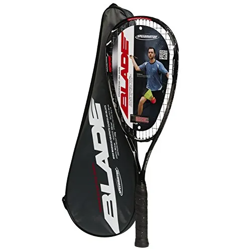Speedminton Schläger Blade (Carbon/Kevlar) 143g - besaitet - - Speedminton Racket Blade DX - Weltmeister-Racket für maximale Schlagkraft und Zielgenauigkeit dank innovativer Carbon/Kevlar Konstruktion und Sweet Spot Blade System.