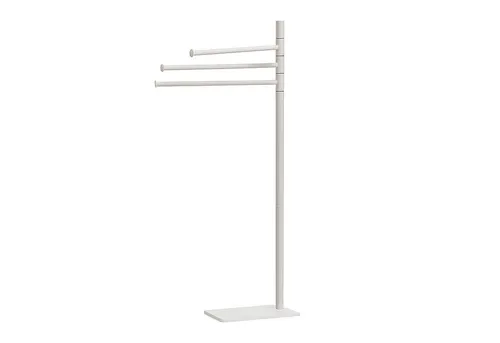 relaxdays Handtuchständer 3 Arme Edelstahl, weiß - Moderner Handtuchständer mit 3 beweglichen Armen für viel Platz im Bad. Flexibel aufstellbar, kein Bohren nötig und rostbeständig durch hochwertige Pulverbeschichtung.