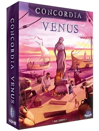 Concordia Venus - Gesellschaftsspiel für 2-6 Spieler - Strategisches Gesellschaftsspiel von Mac Gerdts, ideal für Paare und Einzelspieler. Inklusive englischer Materialien und erweiterbar mit dem Grundspiel.