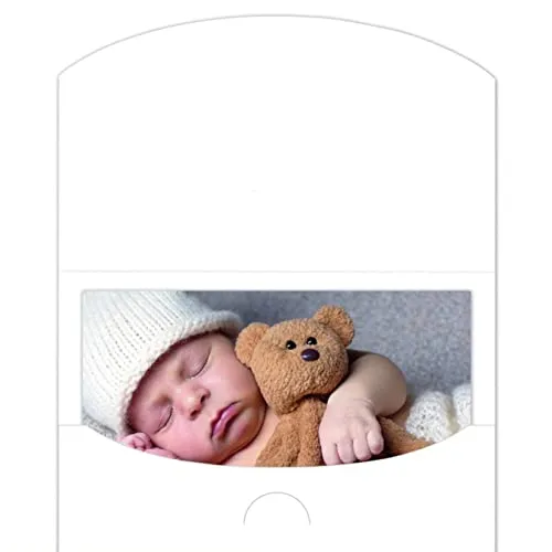 Schoeller & Stanzwerk© - 50 Stück weiße Schutzumschläge/Bildertaschen für 15x20 cm Fotos - Kwick