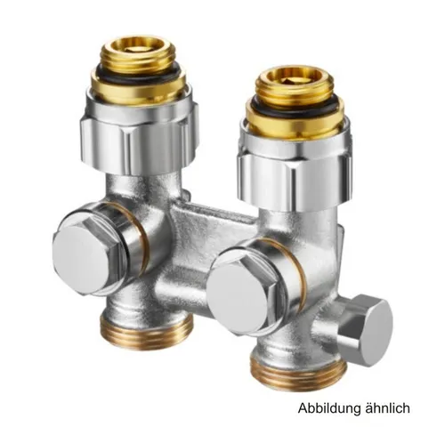 Oventrop Multiflex F ZBU-Absperrverschraubung 1015993 - Zubehör für Klima & Heizen, ideal zum Entleeren und Befüllen von Heizkörpern, mit weicher Dichtung und vernickeltem Messing für Langlebigkeit.