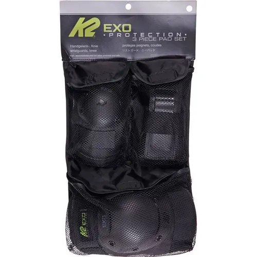 K2 Schoner EXO ADULT PAD SET - Protektoren-Set für Handgelenke, Ellbogen und Knie, bietet kompletten Schutz mit bequemem Design für maximalen Komfort beim Sport.