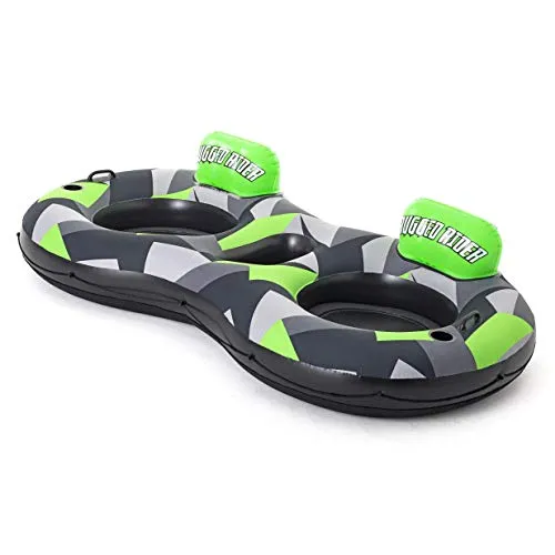 Bestway Hydro-Force™ 2-Personen Schwimmring, Rugged Rider II, 251 x 132 cm, mit Rückenlehne