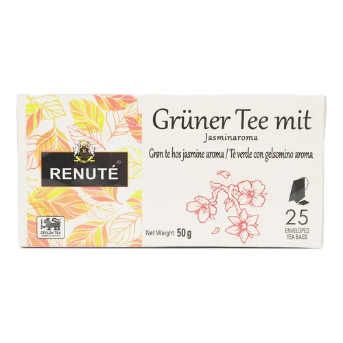 Renuté Grüntee mit Jasmin Aroma  50g Grüner Tee mit Jasminaroma Green Tea Beutel