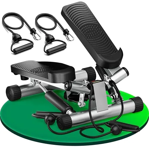Produktbild Ultrasport Stepper für Zuhause | 2 in 1 Mini Stepper mit Power Ropes