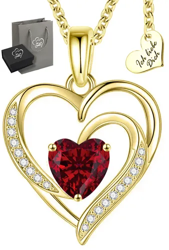 Silberne Herzkette mit vergoldetem Anhänger – 925 Sterlingsilber - Elegante Halskette mit abnehmbarem Herzanhänger aus 925 Sterlingsilber, ideal als Geschenk für besondere Anlässe. Verstellbare Länge und liebevolle Gravur am Verschluss.