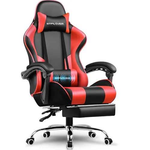 GTPLAYER Gaming Stuhl mit Massagefunktion und Fußstütze