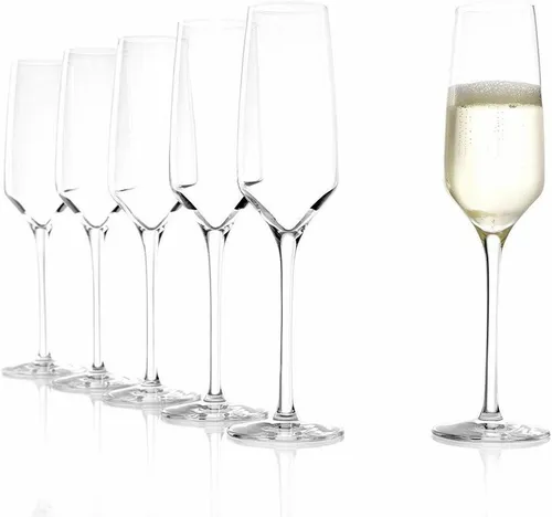 Stölzle Lausitz Sektgläser Experience 6er-Set 190ml - Elegante Sektkelche aus Kristallglas, ideal für Sekt und Prosecco – stoßfest und spülmaschinengeeignet für langanhaltende Eleganz.