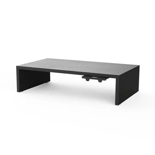 GRIFEMA Monitorständer, Bildschirmerhöhung, Unterbau Bildschirm, Bildschirm Erhöhung für Schreibtisch, Computerständer, Laptop, Notebook, iMac, PC, Schwarz