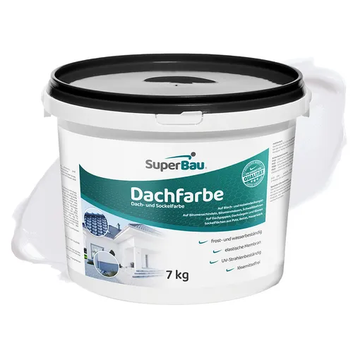 Produktbild SuperBau Dachfarbe Weiß (7kg)